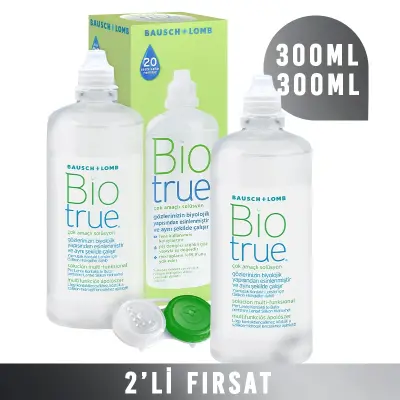 Bio True Solüsyon 300 ml + 300 ml (2 adet) - Bausch + Lomb